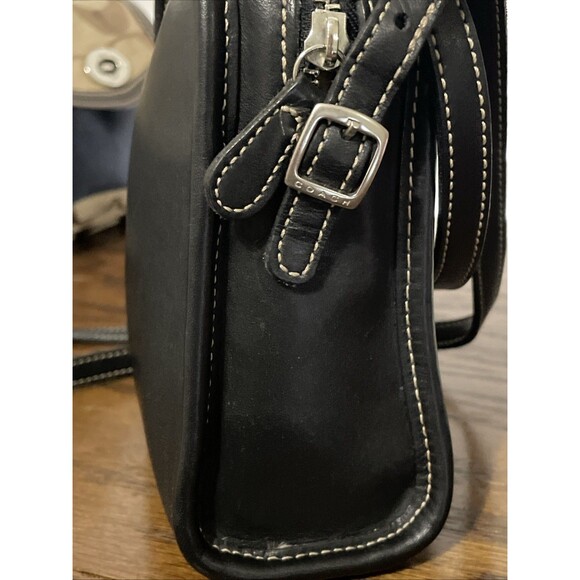 Y2K Vtg Coach Bellini Mini Black Leather Crossbody Camera Purse Bag - Picture 5 of 11